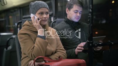 Bus Passengers Using Gadgets
