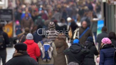 Crowded Street in Big City