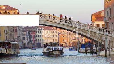 Grand Canal and Scalzi Bridge in Venice, Italy