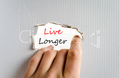 Live longer Text Concept