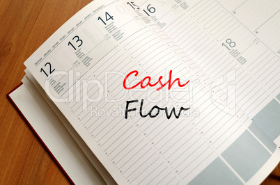 Cash flow text concept