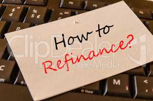 How to refinance text concept