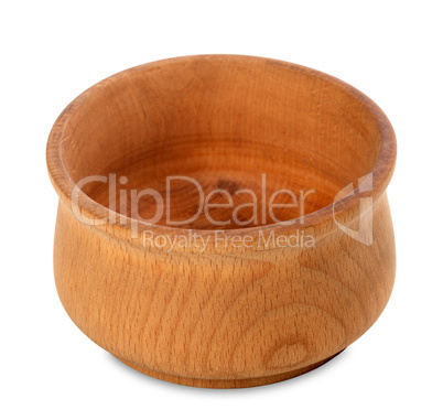 Empty wooden bowl