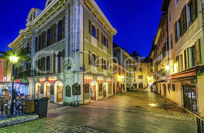 Annecy old city street, France, HDR