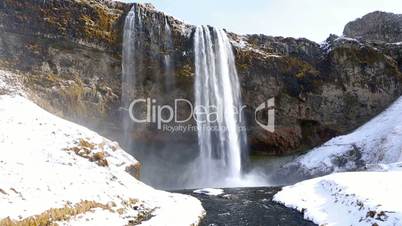 Waterfall Seljalandsfoss in Iceland, audio