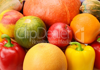 background of fruits and vegetables