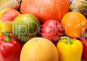 background of fruits and vegetables