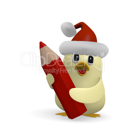 Bird with a red pen, discount concept