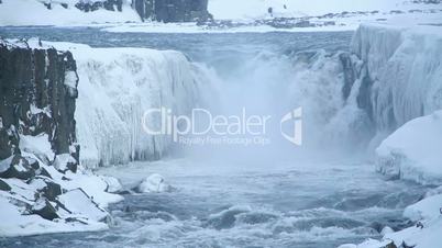 Waterfall Selfoss in Iceland
