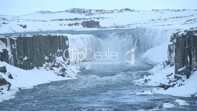 Waterfall Selfoss in Iceland