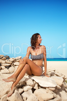 woman in bikini on a beach