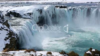 Waterfall Godafoss in Iceland