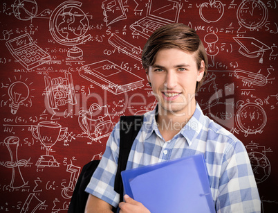 Composite image of smiling student