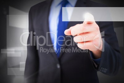 Composite image of businessman pointing his finger at camera Composite image of businessman pointing his finger at camera