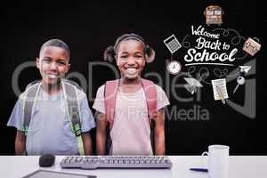 Composite image of school kids