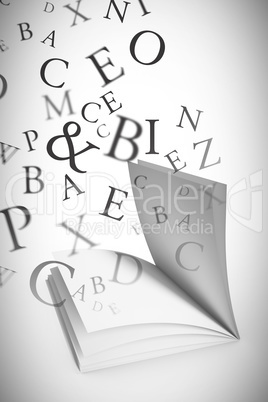 Composite image of letters