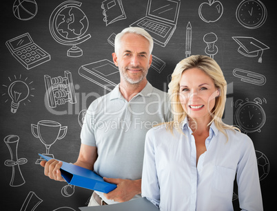 Composite image of mature students smiling