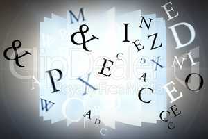 Composite image of letters