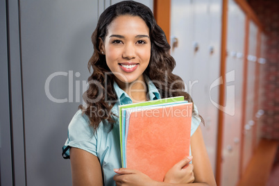 Composite image of happy student