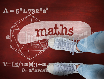 Maths against desk