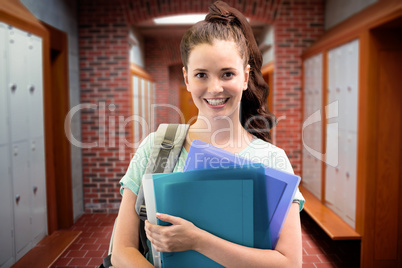 Composite image of smiling student