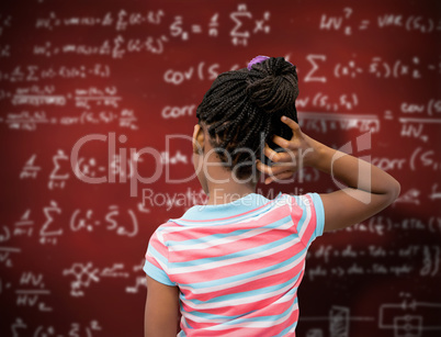 Composite image of pupil thinking