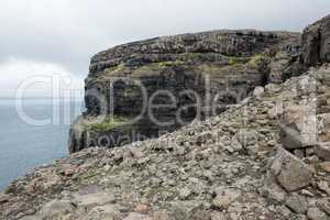Rocky landscape on the Faroe Islands