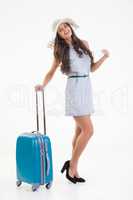 Young Woman With A Suitcase