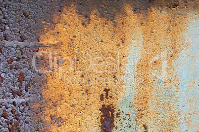 Chipped Paint On Rusty Metal