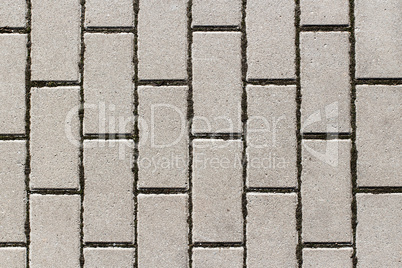 Grey concrete paving