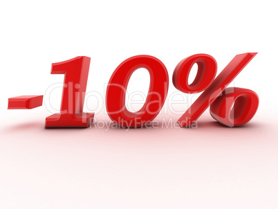 3d 10 percent off digits image