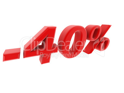 3d image 40 percent off digits