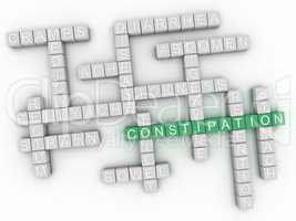 3d image Constipation issues concept word cloud background