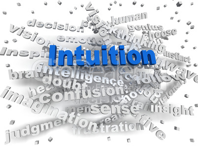 3d image Intuition word cloud concept