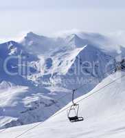 Chair lift at ski resort