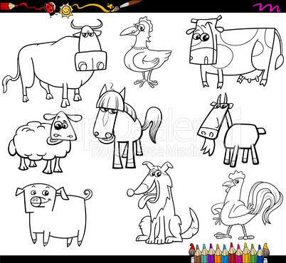 farm animals coloring bookd set