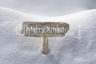 Sign With Snow And Text Merry Xmas