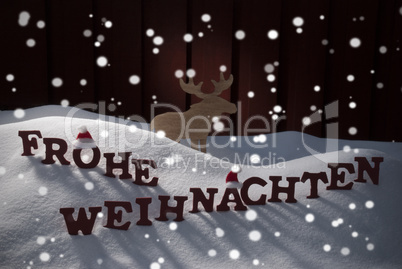 Frohe Weihnachten Means Merry Christmas Moose