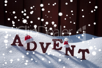 Advent Mean Christmas Time Snowflakes Santa Hat