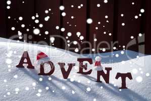 Advent Mean Christmas Time Snowflakes Santa Hat