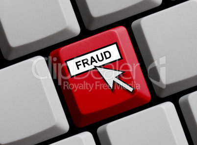 Tastatur mit Mauspfeil zeigt Fraud