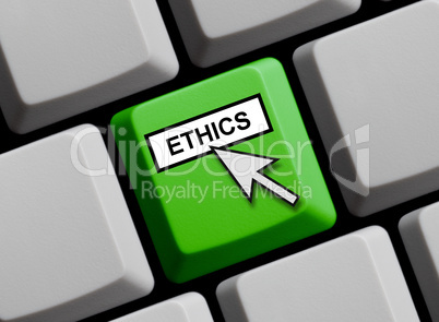 Tastatur mit Mauspfeil zeigt Ethics