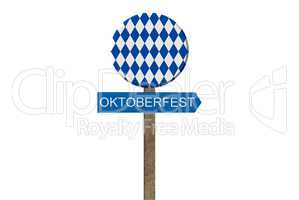 Schild zeigt in Richtung Oktoberfest