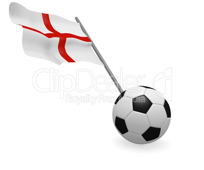 English flag with soccer ball