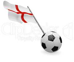 English flag with soccer ball
