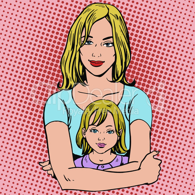 young mother and daughter