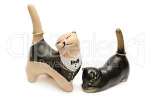 Clay figurines of cat