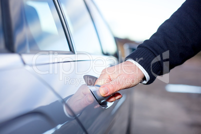 Hands On Car Door