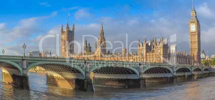 Fisheye view of Westminster Bridge