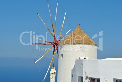 santorini island windmill